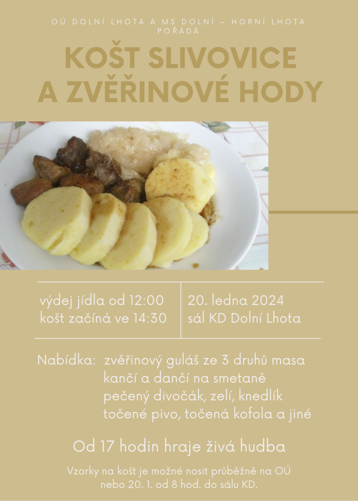Košt slivovice a zvěřinové hody