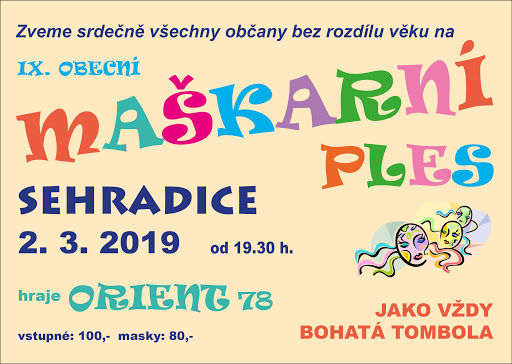 Maškarní ples – 2. 3. 2019