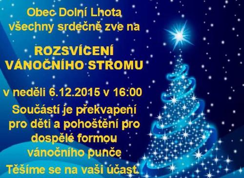 Pozvánka na rozsvícení vánočního stromku