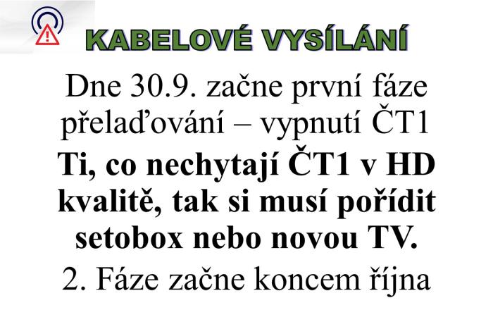 Přelaďování kabelového vysílání