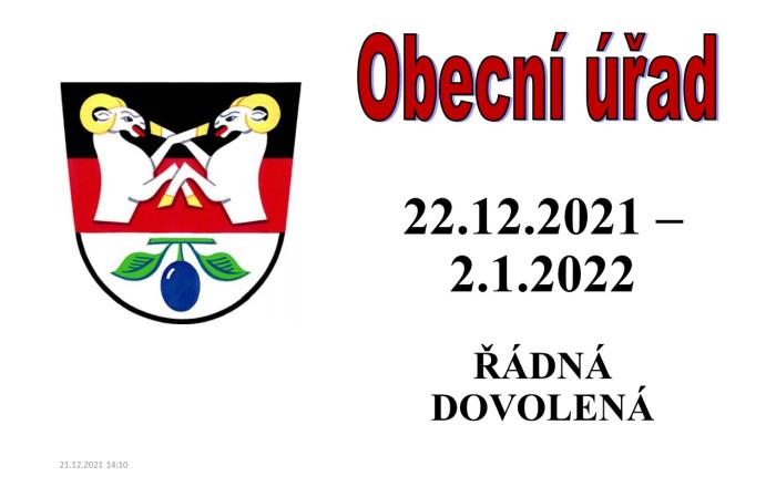 Obecní úřad – čerpání dovolené