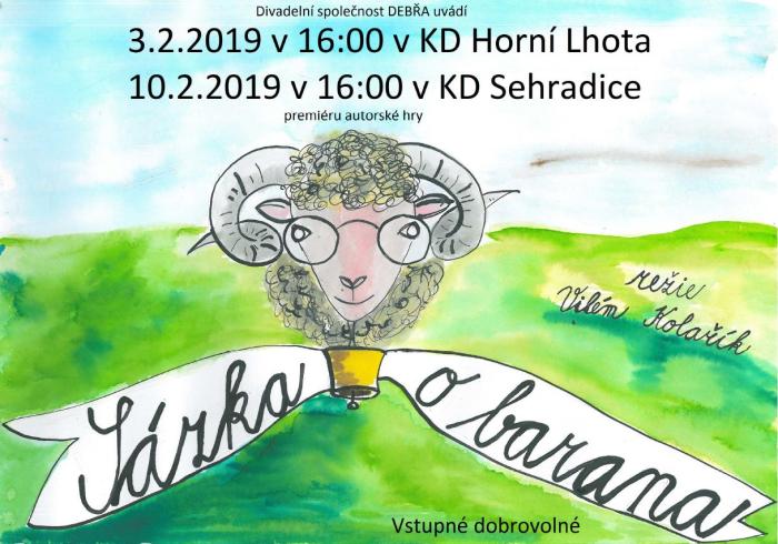 Pozvánka na premiéru autorské hry 