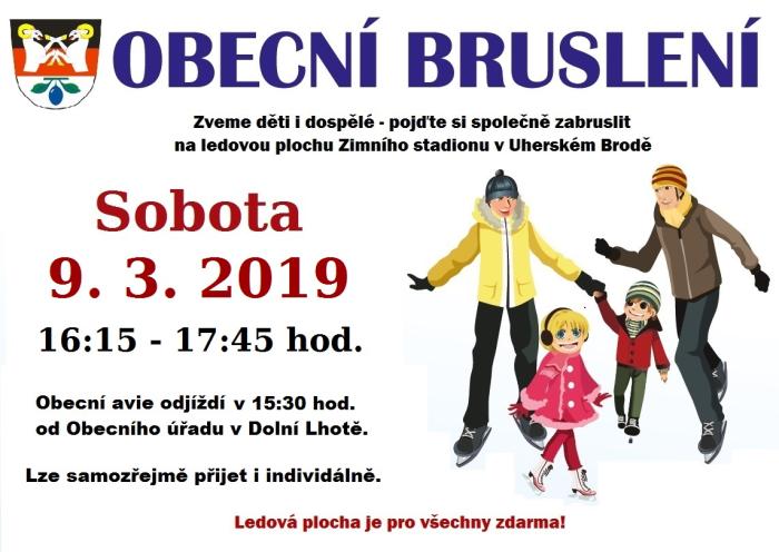 Obecní bruslení - 9.3.2019 ZMĚNA TERMÍNU !