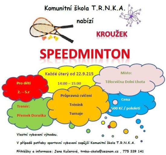 SPEEDMINTON - nabídka kroužku