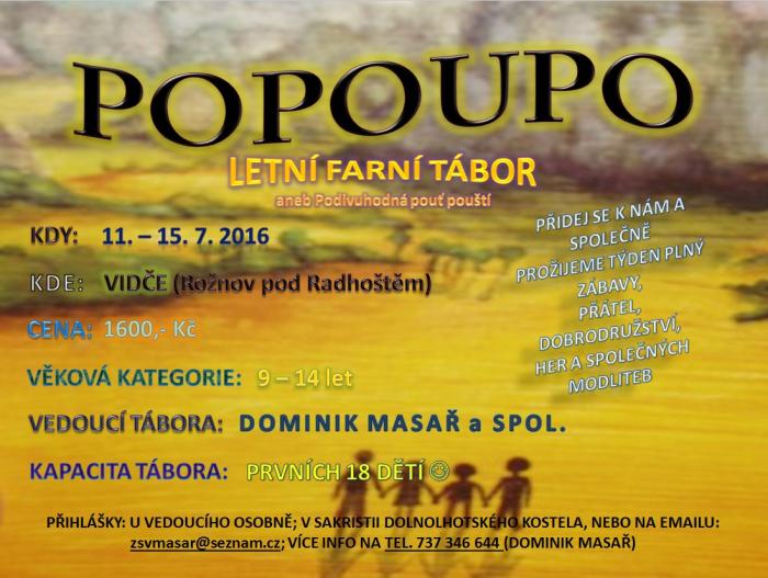 Letní farní tábor POPOUPO