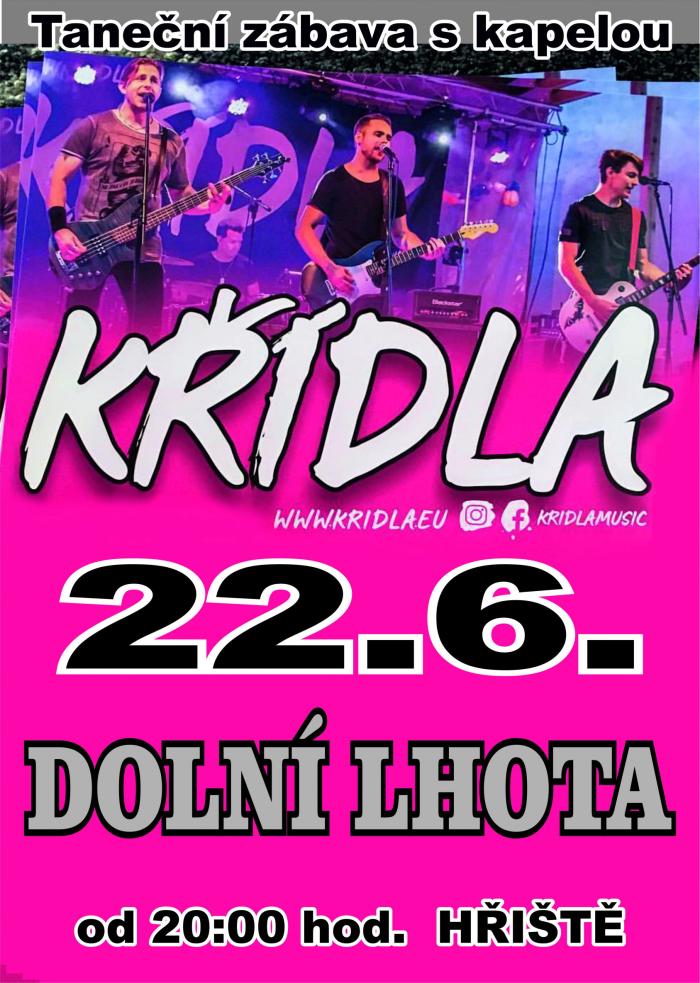 Taneční zábava s kapelou Křídla - 22.6