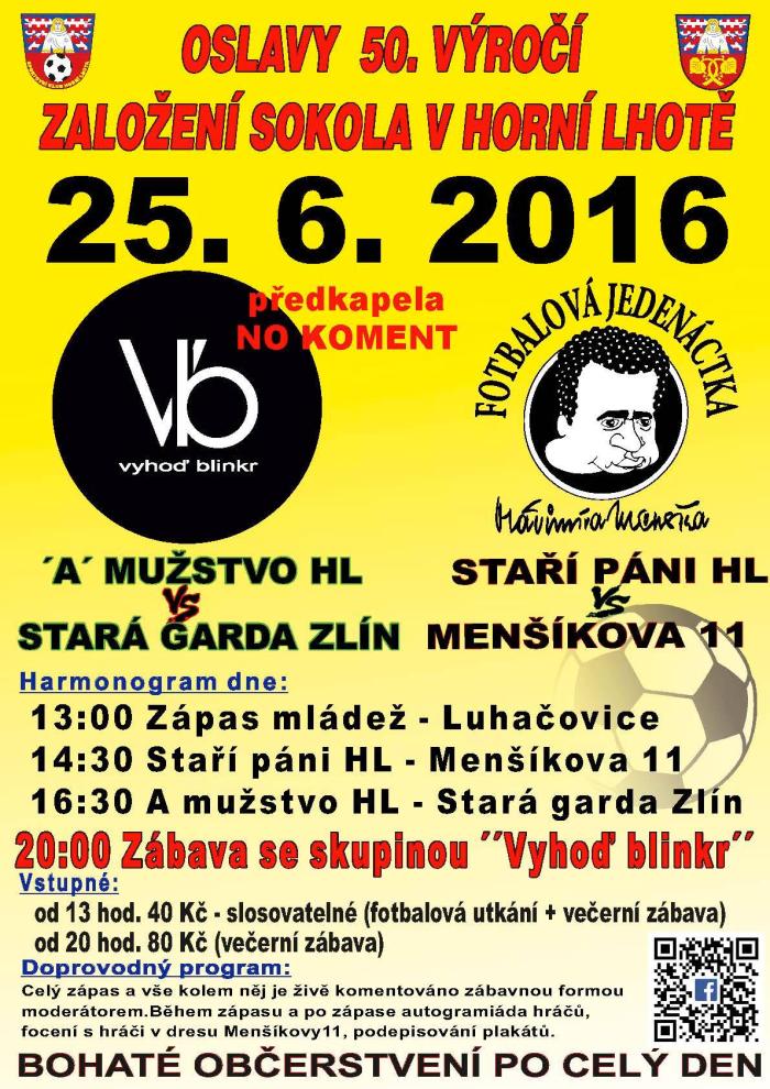 Oslavy 50. výročí založení Sokola v Horní Lhotě