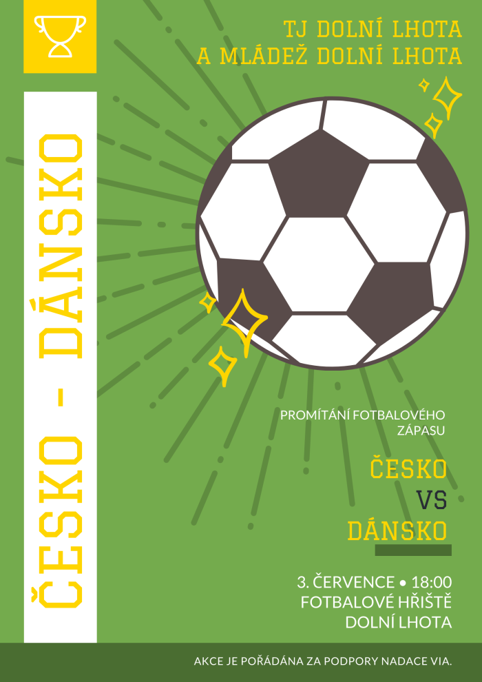 Promítání fotbalového zápasu Česko - Dánsko - 3. 7.