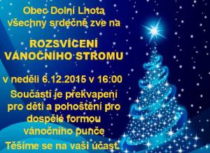 Pozvánka na rozsvícení vánočního stromku
